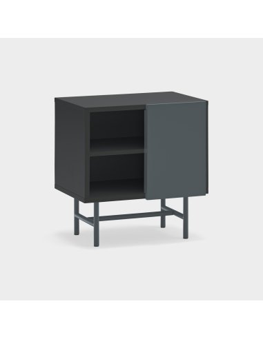 Mesita de noche con 1 puerta y 2 huecos NUBE...