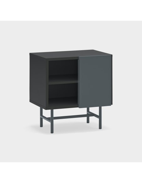 Mesita de noche con 1 puerta y 2 huecos NUBE (varios acabados)