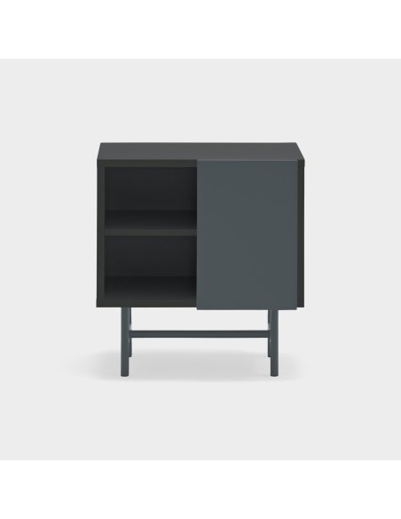 Mesita de noche con 1 puerta y 2 huecos NUBE (varios acabados)