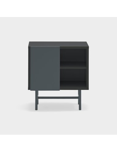 Mesita de noche con 1 puerta y 2 huecos NUBE...
