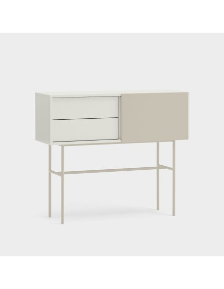 Consola con 1 puerta y 2 cajones NUBE (varios acabados)