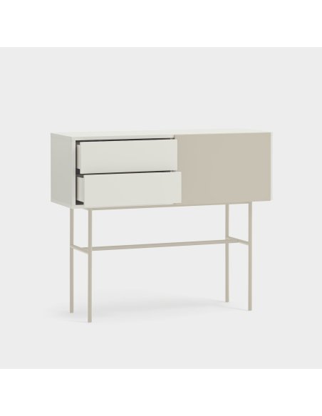 Consola con 1 puerta y 2 cajones NUBE (varios acabados)