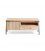 Mueble de TV de madera maciza y patas negras LIZ