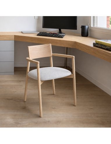 Pack de 2 sillas de madera con reposabrazos...