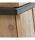 Mueble de TV de madera maciza y patas negras LIZ