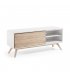 Mueble de TV de estilo nordico en blanco y madera de fresno QUIK