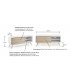 Mueble de TV de estilo nordico en blanco y madera de fresno QUIK