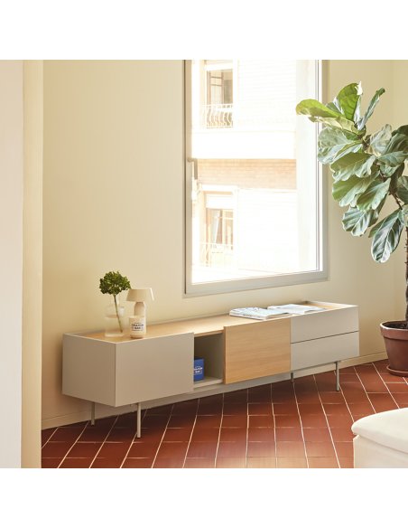 Mueble TV con 2 puertas y 2 cajones OTTO (varios acabados)