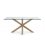 Mesa de comedor rectangular "AIRE". Patas madera y sobre de vidrio