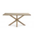 Mesa de comedor rectangular "AIRE". Patas y sobre en chapado de madera natural Mesa de comedor rectangular "AIRE". Patas y sobre en chapado de madera natural