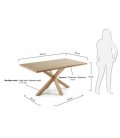 Mesa de comedor rectangular "AIRE". Patas y sobre en chapado de madera natural Mesa de comedor rectangular "AIRE". Patas y sobre en chapado de madera natural