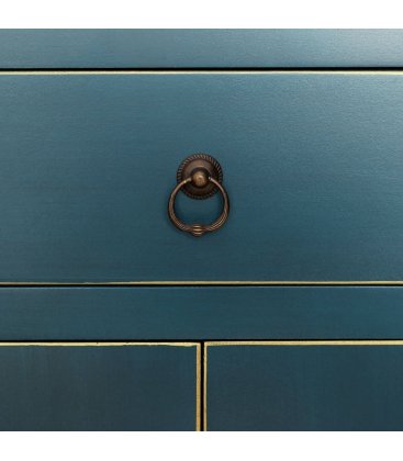 Consola azul petróleo de estilo asiático TIBET
