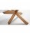 Mesa de comedor redonda "AIRE". Patas madera y sobre blanco