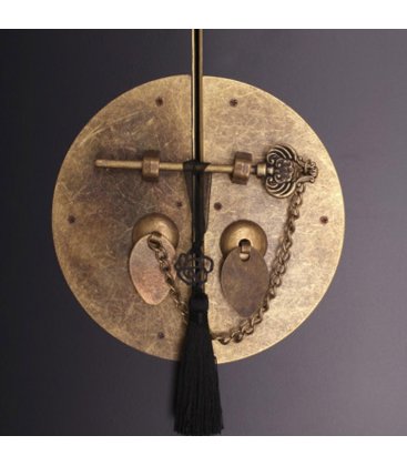 Mesita de noche de madera negro TIBET