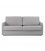 Sofá cama de 2 plazas tapizado en gris claro SUN