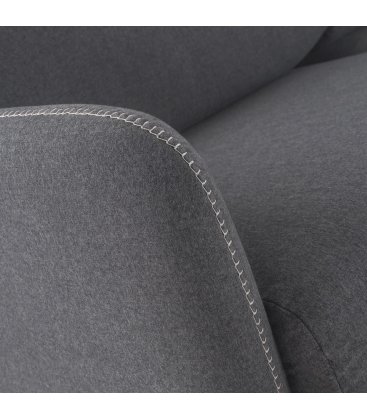 Sofá cama de 3 plazas tapizado en gris antracita SUN