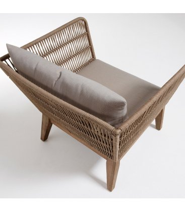 Butaca para exteriores beige CAPRI