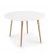 Mesa de comedor extensible con sobre blanco y patas de madera haya HILLS.