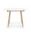 Mesa de comedor extensible con sobre blanco y patas de madera haya HILLS.
