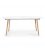 Mesa de comedor extensible con sobre blanco y patas de madera haya HILLS.