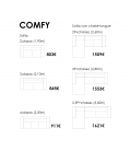 Sofá de 3 plazas COMFY 190cm (varios colores)