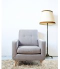 Sillón tapizado de estilo mid century OSLO (varios colores).