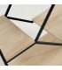 Estantería estructura metálica negro y estantes madera mango SPACE