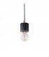 Lámpara de techo con casquillo de mármol negro cilíndrico