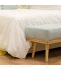 Banqueta tapizada y patas madera haya SALTY (varios colores)
