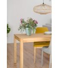 Mesa de comedor extensible rectangular de roble macizo DIRA
