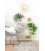 Estantería estructura metálica blanco y estantes madera mango SPACE