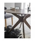 Mesa de comedor nogal redonda BORNE diámetro 120 cm