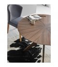 Mesa de comedor nogal redonda BORNE diámetro 120 cm