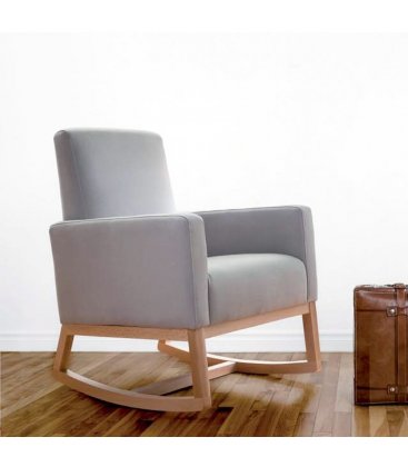 Sillón mecedora tapizado ONA (varios colores)