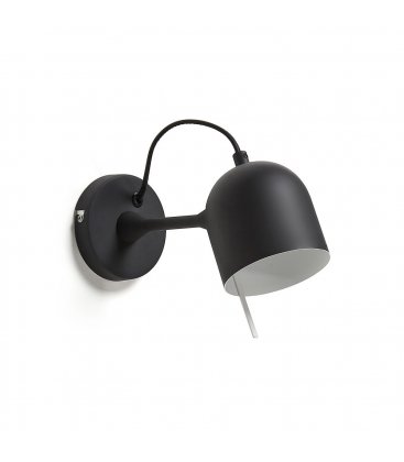 Lámpara de pared en negro con foco orientable NILO