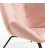 Sillón tapizado en rosa empolvado con patas metálicas en negro BUTTERFLY