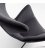 Sillón tapizado en terciopelo gris oscuro con patas metálicas en negro BOGART