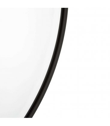Espejo redondo con marco negro (varios tamaños)