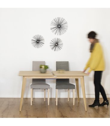 Mesa de comedor extensible de madera NORWAY SQUARE (varios tamaños)