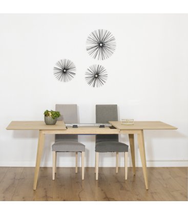 Mesa de comedor extensible de madera NORWAY SQUARE (varios tamaños)