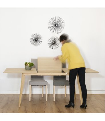 Mesa de comedor extensible de madera NORWAY SQUARE (varios tamaños)