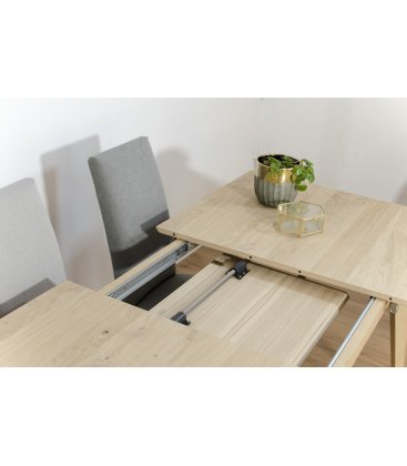 Mesa de comedor extensible de madera NORWAY SQUARE (varios tamaños)