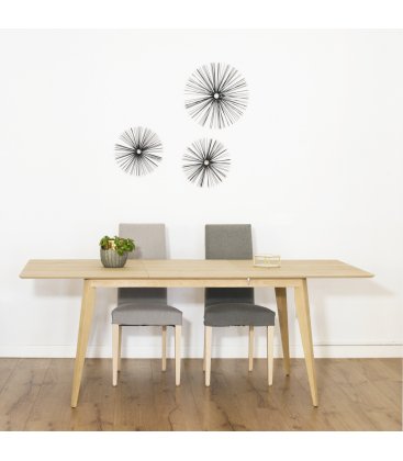 Mesa de comedor extensible de madera NORWAY...