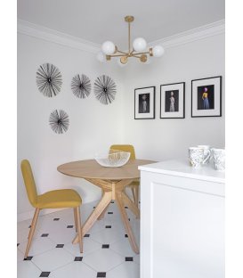 Mesa de comedor roble redonda BORNE diámetro 120 cm 2