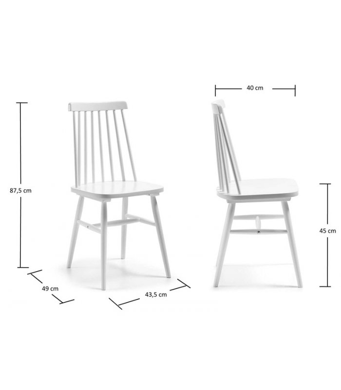 Silla de comedor blanca WINDSOR. Silla de comedor blanca WINDSOR.