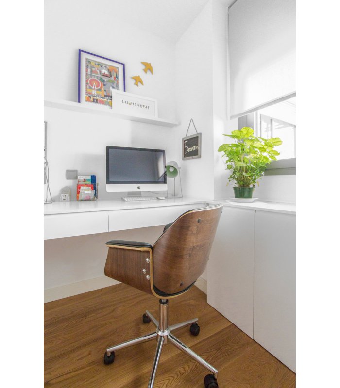 Silla Oficina CAFEO, Blanca con Brazos Regulables - SillasOficina