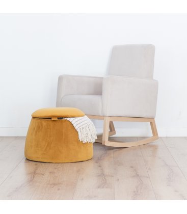 Sillón mecedora tapizado ONA (varios colores)