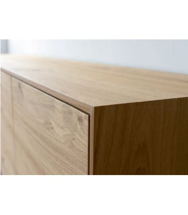 Mueble TV con zócalo o patas NORWAY 200 cm con 2 puertas, 3 cajones y 1 hueco (varios acabados)