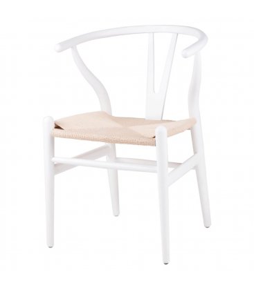 Pack de 2 sillas de madera en color blanco ANEA