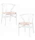 Pack de 2 sillas de madera en color blanco ANEA